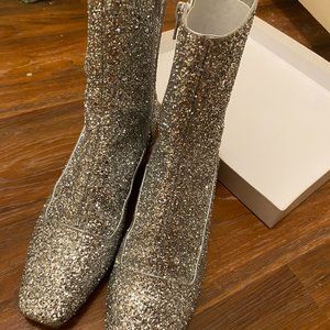 Maison Margiela Women Glitter Low Heel Boots